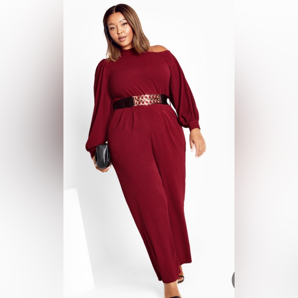 City chic Charlie jumpsuit ruby. Size 20W new in package